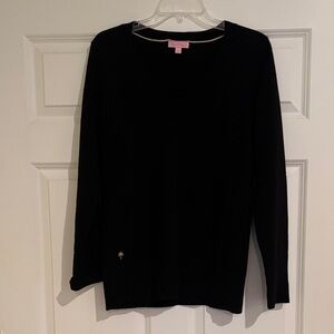 Lilly Pulitzer Black V-Neck Cashmere Sweater